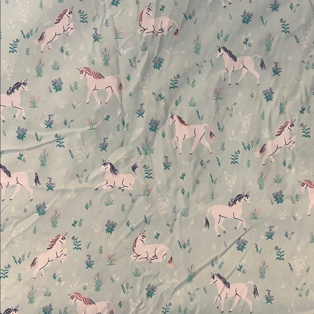 Cuddl Duds Mint Green Unicorn Print Sheets